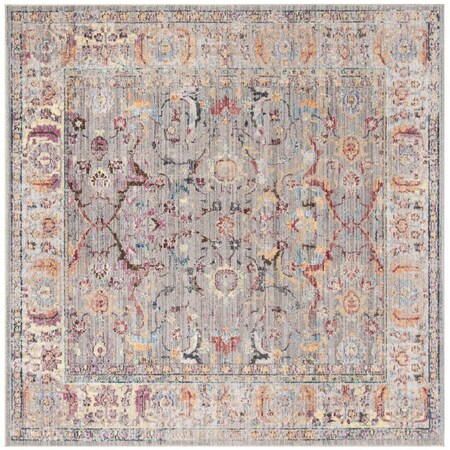 Safavieh 7 x 7 ft. Bristol Power Loomed Square Area Rug Grey & Light Grey BTL362A-7SQ